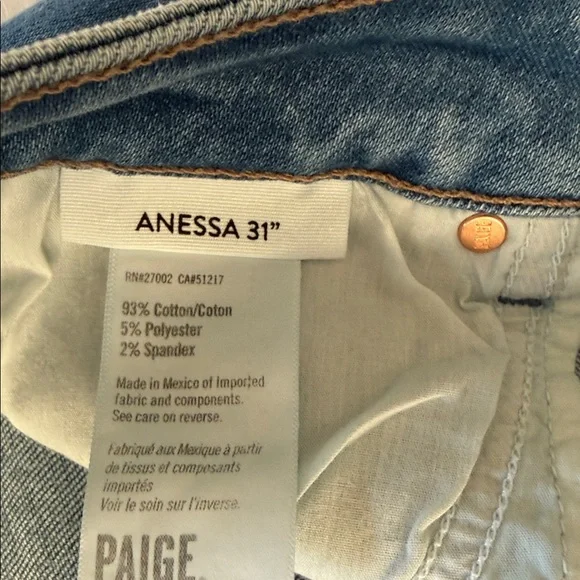 PAIGE Light Blue Flare Jeans - Picture 8 of 12